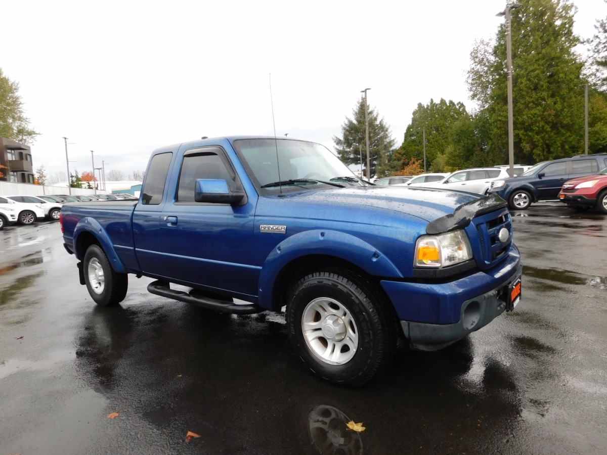 Blue 2008 Ford Ranger Pickup Truck 4X2 5-Speed Automatic Overdrive