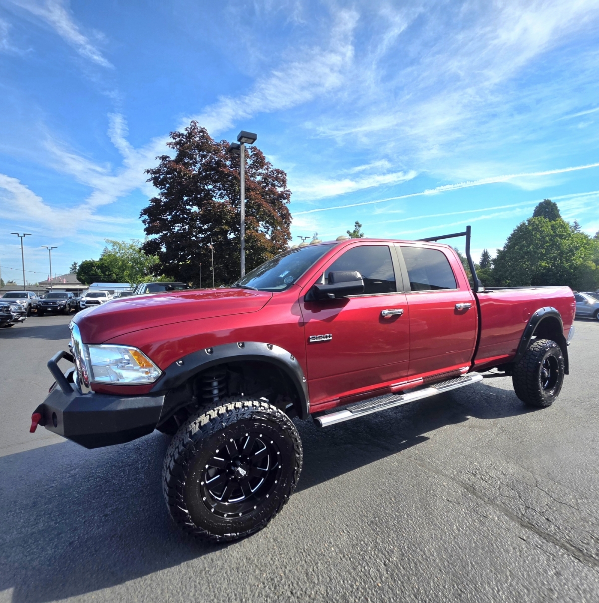 Red (Maroon) 2010 Dodge RAM 3500 Pickup Truck Four-Wheel Drive 6-Speed Automatic Overdrive