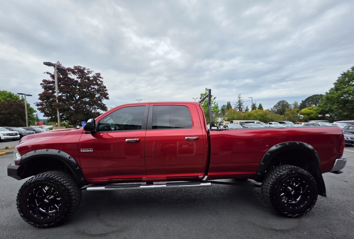 Red (Maroon) 2010 Dodge RAM 3500 Pickup Truck Four-Wheel Drive 6-Speed Automatic Overdrive