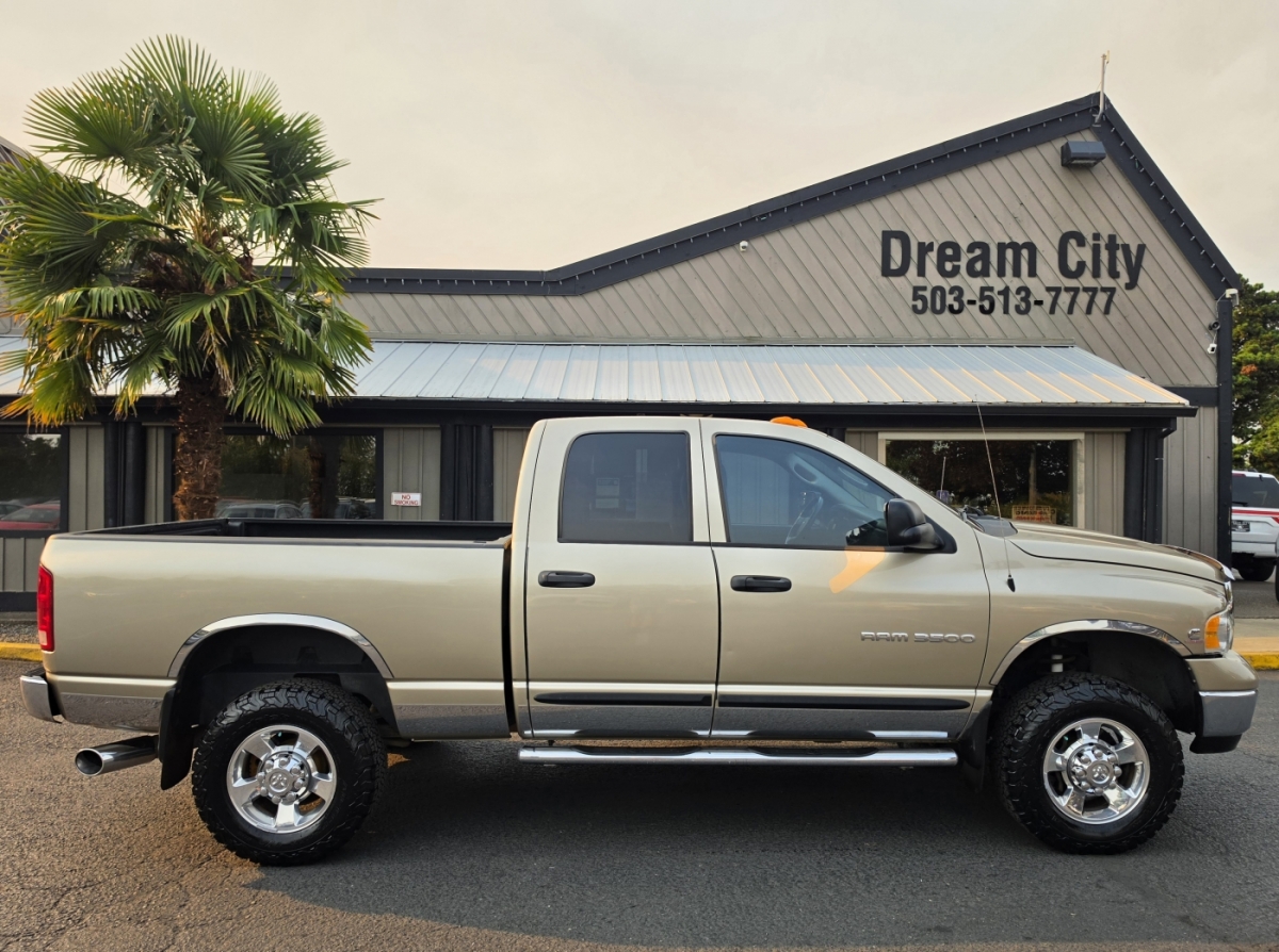 Gold 2005 Dodge RAM 3500 Pickup Truck Four-Wheel Drive Automatic
